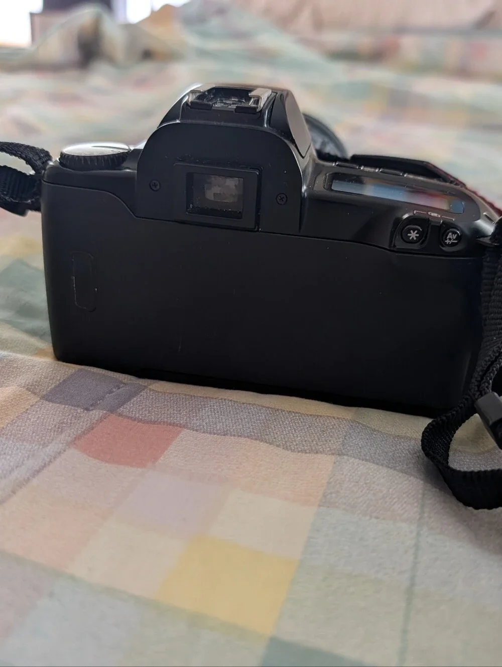 Vintage Canon EOS rebel X Film Camera, Tamron Lens, Canon Flash & Case.
